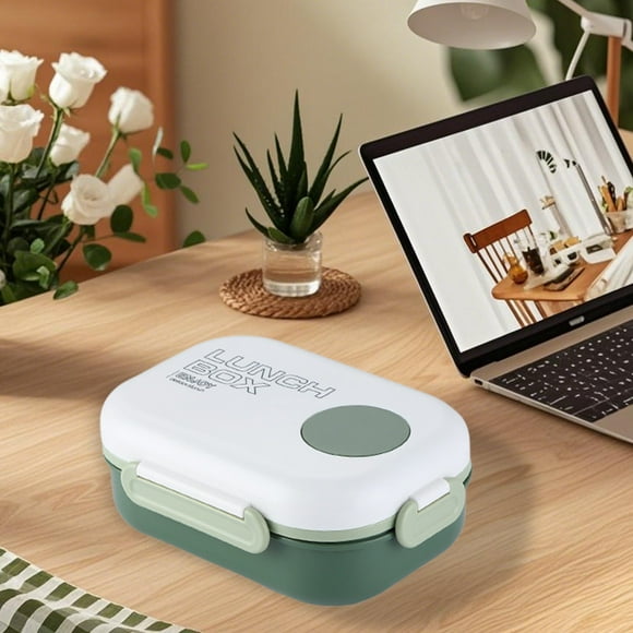 Lonchera para Niños Pequeños Whm250506007 | Lonchera Bento de Plástico a Prueba de Fugas con Compartimento para Cubiertos (Tenedor y Cuchara) | Multicompartimento Apto para Microondas y Lavavajillas