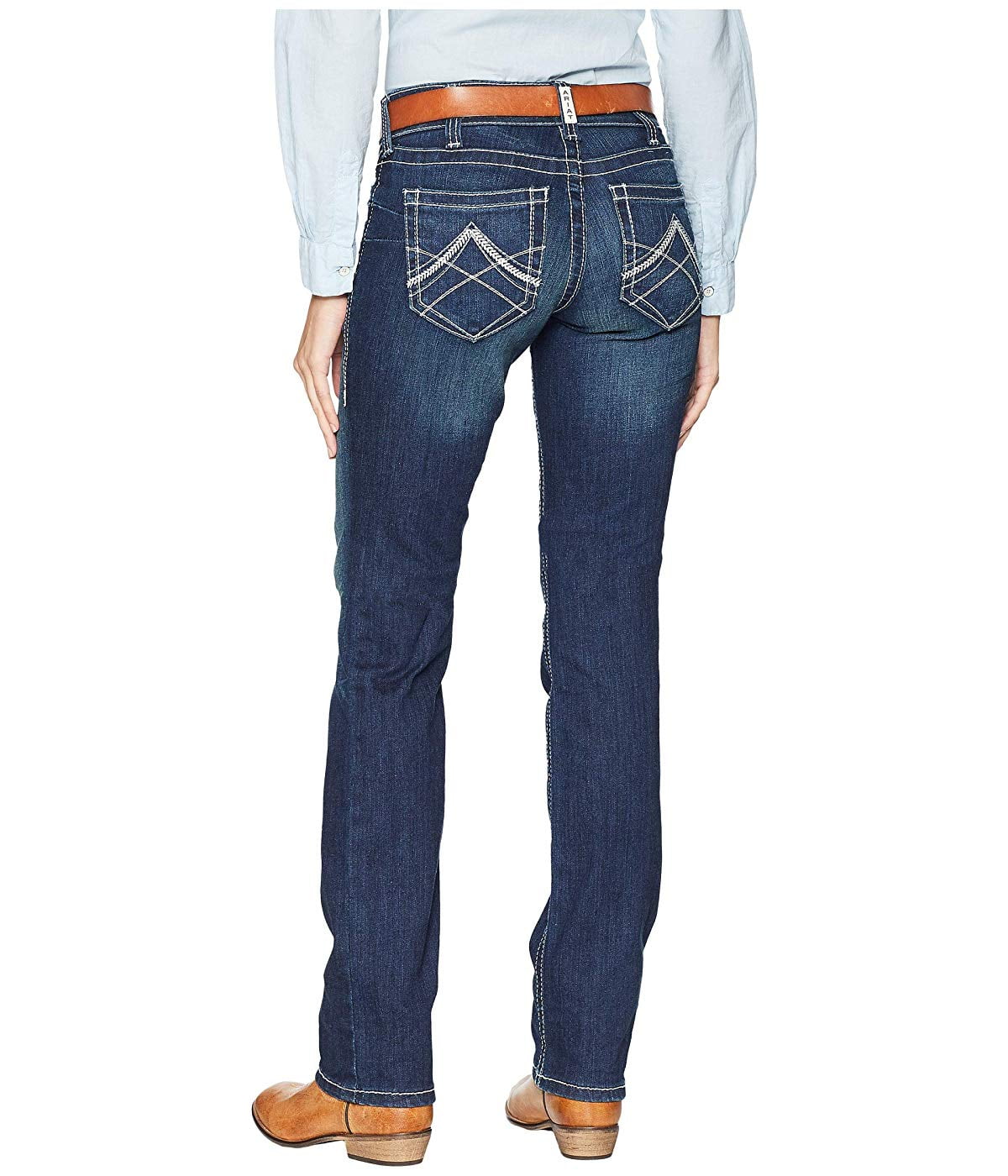 Ariat - Ariat R.E.A.L. Straight Icon Jeans Ocean - Walmart.com ...
