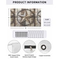thumbnail image 2 of 4th of July RV Awning Sun Shade Screen 9'X15.3' Star Wreath Mesh Sunscreen Rustic Wood Grain Awning Shade Screen with Zipper UV Blocker Completed Kits Outdoor Canopy for RV Motorhome Camper Trailer, 2 of 7