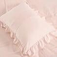 thumbnail image 3 of HOMERRY Pink Ruffle Pattern Duvet Cover Queen Size, 3PCS Soft Microfiber Fabric Comforter Set, 90x90 in, 3 of 7