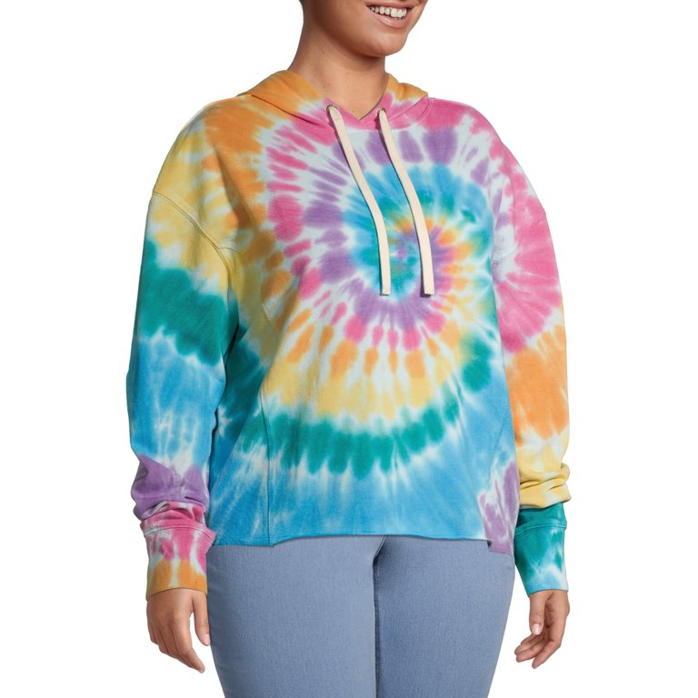 No Boundaries Juniors' Plus Tie Dye Hoodie - Walmart.com