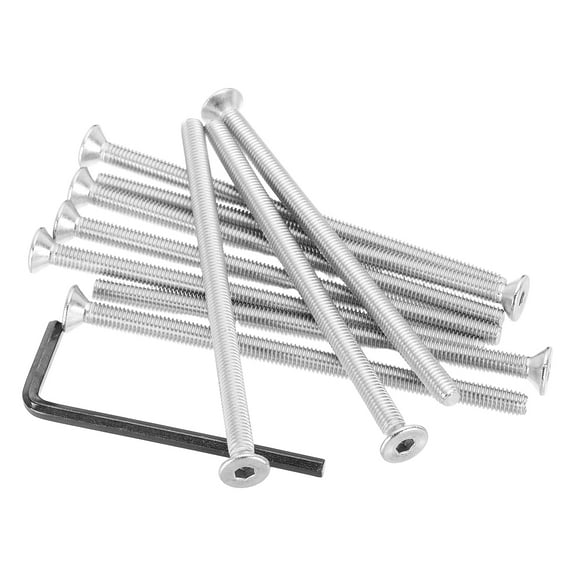 #10-32 x 3-1/2" Flat Head Socket Cap Screws, 10 Pcs Countersunk Bolts Head Machine Screws 304 Stainless Steel (18-8) UNF Socket Drive Bolt Fasteners for Industry Machinery