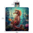 thumbnail image 2 of Hippocampus Canvas Beach Blanket Picnic Mat - Waterproof Outdoor Mat for Beach, Camping, and Picnics with Large Size and Portable Design, 2 of 6