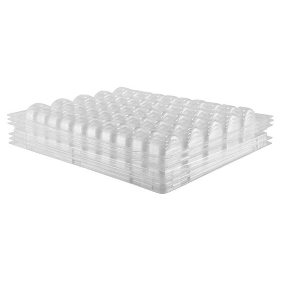 Clear PET Closable French Macaron Storage Tray - Holds 50 Macarons per Set - 4 Sets