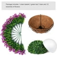 thumbnail image 2 of Artificial Hanging Flowers Basket for Outdoor Outside Porch Spring Decoration, Silk Purple Daisy Realistic UV Resistant in Planter for Home Patio Balcony Garden Yard, 2 of 6