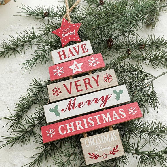 Christmas Decor Christmas Tree Decorations Christmas Scene Decoration Wooden Christmas Decorations Tree Shaped Door Signs Christmas Tree Ornaments