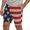Boxers Set, variant on Mens Pajama USA Flag Pants or Boxer Shorts and Top, Shorts Set, Size: M
