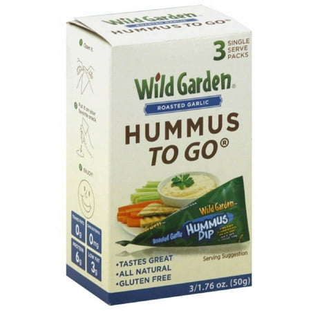 Wild Garden Roasted Garlic Hummus To Go 1 76 Oz Pack Of 9