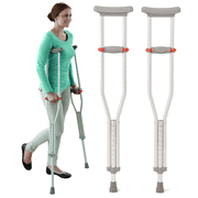 Medline Crutches for Adults, Lightweight, 4'6"-5'2", Youth, 300 lbs, Weight Capacity, Aluminum, Silver