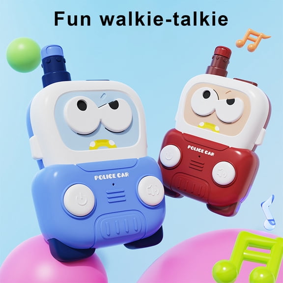 Joernso Kids Walkie Talkies Mini Cartoon Vehicles Walkie Talkies for 3-9 Year Old Boys Girls Interactive Outdoor Game 2 Way Radio Toy for Christmas Birthday Gifts