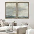 thumbnail image 2 of PixonSign Framed Wall Art Set Watercolor Abstract Ocean Landscape Canvas Prints Abstract Pastel Coastal Modern Art Decoration Minimalist for Living Room, Bedroom, Office - 16"x24"x2 Natural, 2 of 5