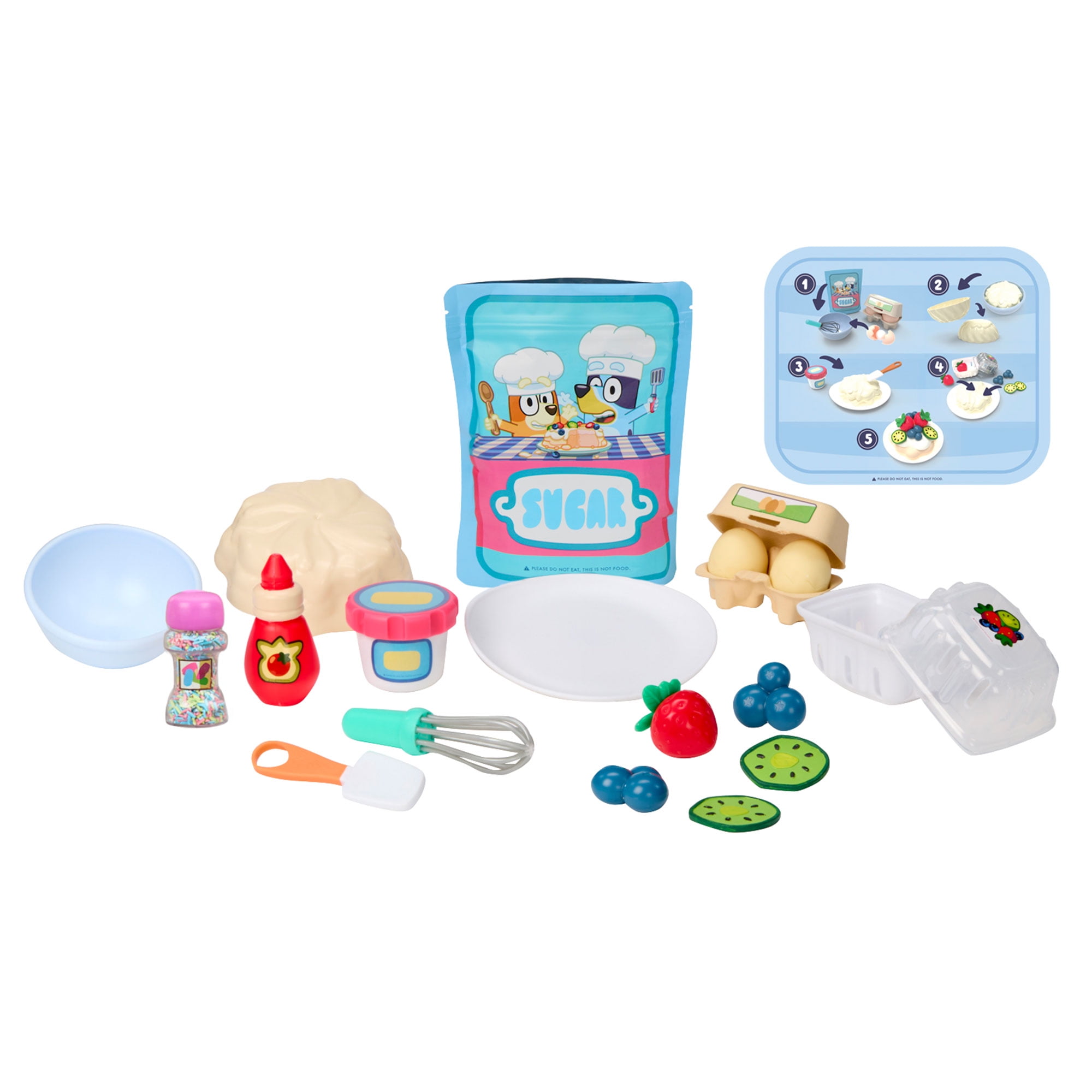 Little Tikes Creative Chefs Bluey Pavlova Kit with 15 Accessories, Pretend Play Cooking Set, for Boys and Girls Ages 3+ Years, 15 REALISTIC ACCESSORIES