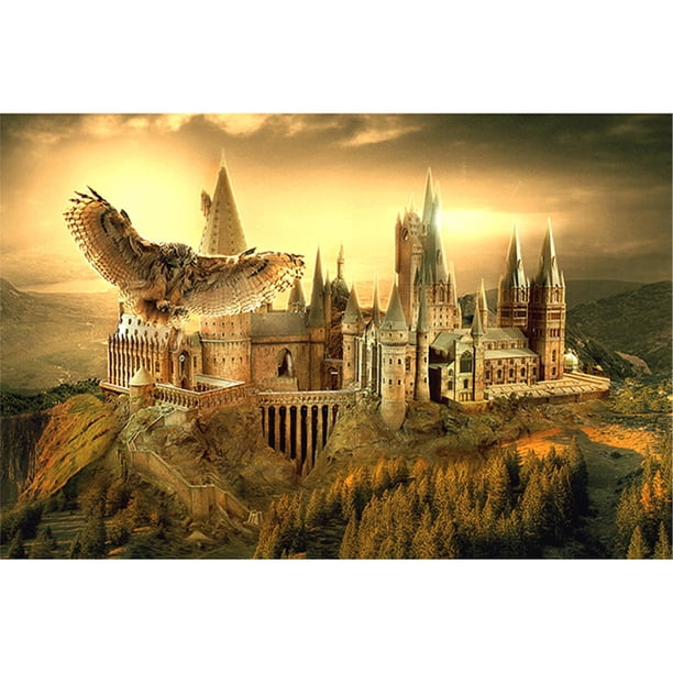 (SZX-C763-2) Hilo algodón ecológico para bordado 11CT 3 hebras tela blanca 50*35cm Kit la serie Academy at Dusk Cross Stitch Landscape