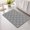 Gray, variant on Red Slate Diamonds Non Slip Bathroom Mat, Abstract Vintage Minimalist Geometric Grid Absorbent Bath Mat Rubber Backed Quick Dry Doormat Fit Under Door for Bathtub Shower Sink Kitchen 16"x24"