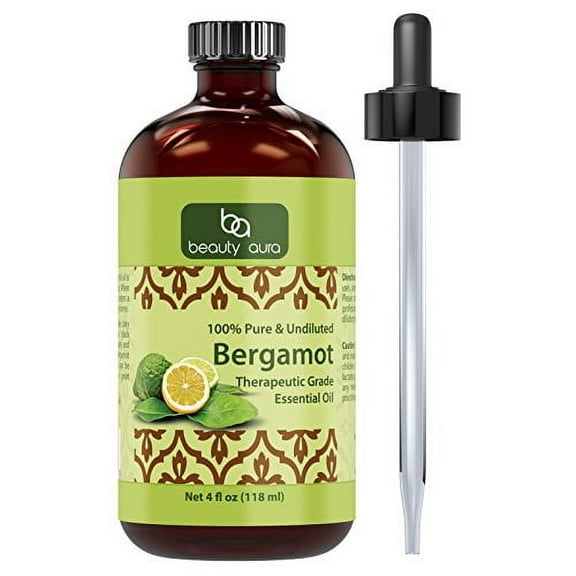 Beauty Aura Essential Oil, Bergamot, 4 Ounce
