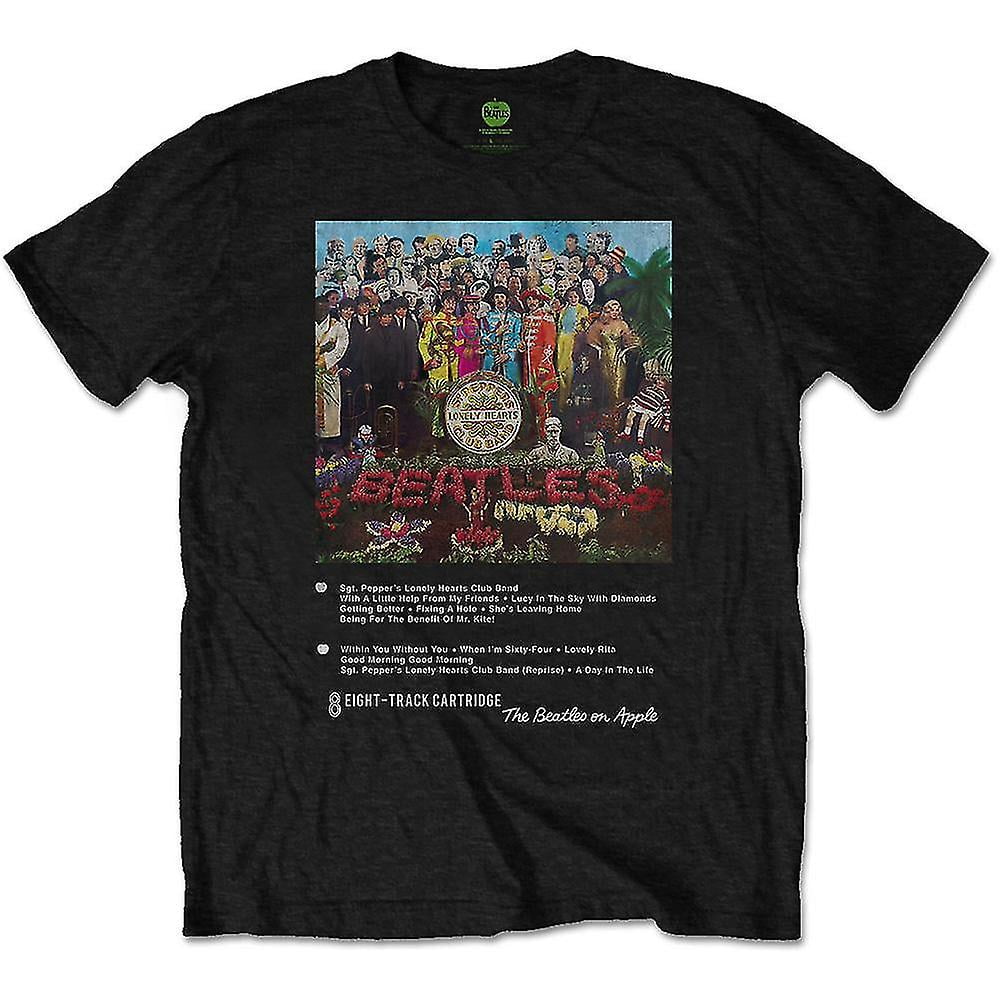 The Beatles Official Group Short Sleeve T Shirt Sgt Pepper 8 Track Unisex F8373 Walmart