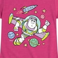thumbnail image 3 of Disney - Buzz Space Collage - Toddler & Youth Girls Short Sleeve Graphic T-Shirt, 3 of 5