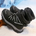 thumbnail image 6 of Quealent Boys Girls Toddler Snow Boots Waterproof No-slip Outdoor Warm Winter Shoes for Toddler-Little Kids-Big Kids Black for Size 2, 6 of 7