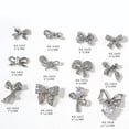 thumbnail image 3 of Milue Nail Rhinestones 3D Bow Nail Charms Silver Bowknot Nail Art Charms Nails Decor, 3 of 21