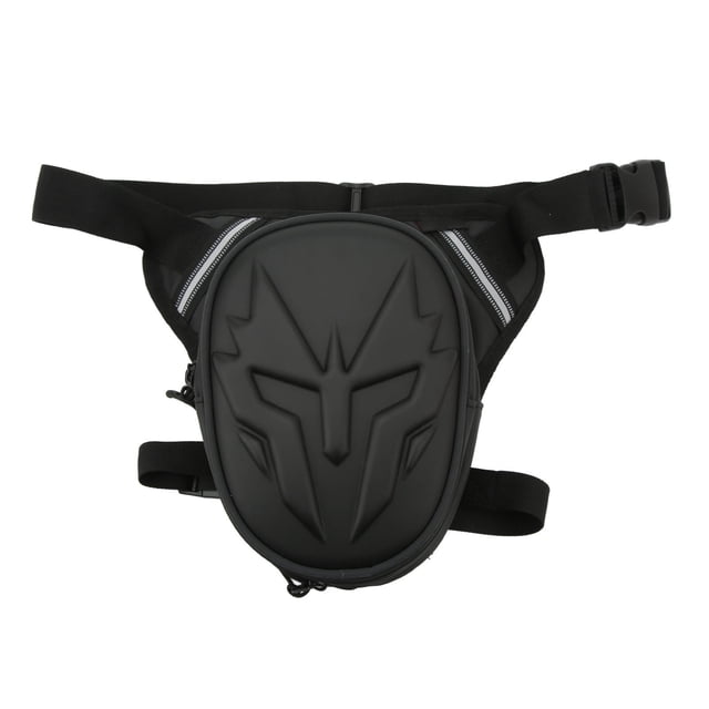 Sac de Jambe de Moto PVC Mat Pochette de Jambe Tombante pour Extérieur, Imperméable, Réglable, Grand Espace