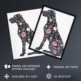 thumbnail image 2 of Artery8 Elegant Flower Pattern Great Dane Dog Lover Living Room Large Wall Art Poster Print Thick Paper 18X24 Inch, 2 of 3