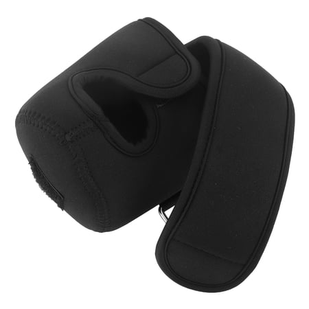 Yajisi Fishing Reel Protective Case Neoprene Spinning Reel AntiWear Pouch Black Large Size Drum Reel Cover For Sea Fishing Baitcasting Reels (5.12 inches / 13 cm)