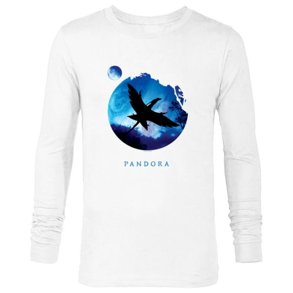 Avatar Pandora Creature Mountain Banshee in Night Sky - Long Sleeve T-Shirt for Men - Customized-White