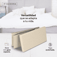 thumbnail image 4 of Baúl Plegable De Almacenamiento Tipo Taburete Con Asiento Acolchonado En Color Beige, 4 of 6