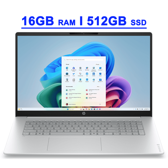 HP OmniBook 3 Premium Business Laptop 17.3" FHD IPS Touchscreen AMD 6-core Ryzen 5 130 16GB RAM 512GB SSD Backlit Type-c FHD Privacy Camera Long-Lasting Battery Win11
