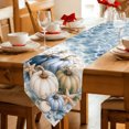 thumbnail image 2 of Coastal Pumpkins Fall Table Runner Linen Burlap Table Runner 72 Inches Long Blue Starfish Beach Thanksgiving Dresser Scarves for Kitchen Island Coffee Dining Room Party Holiday Decoration 13"x72", 2 of 8