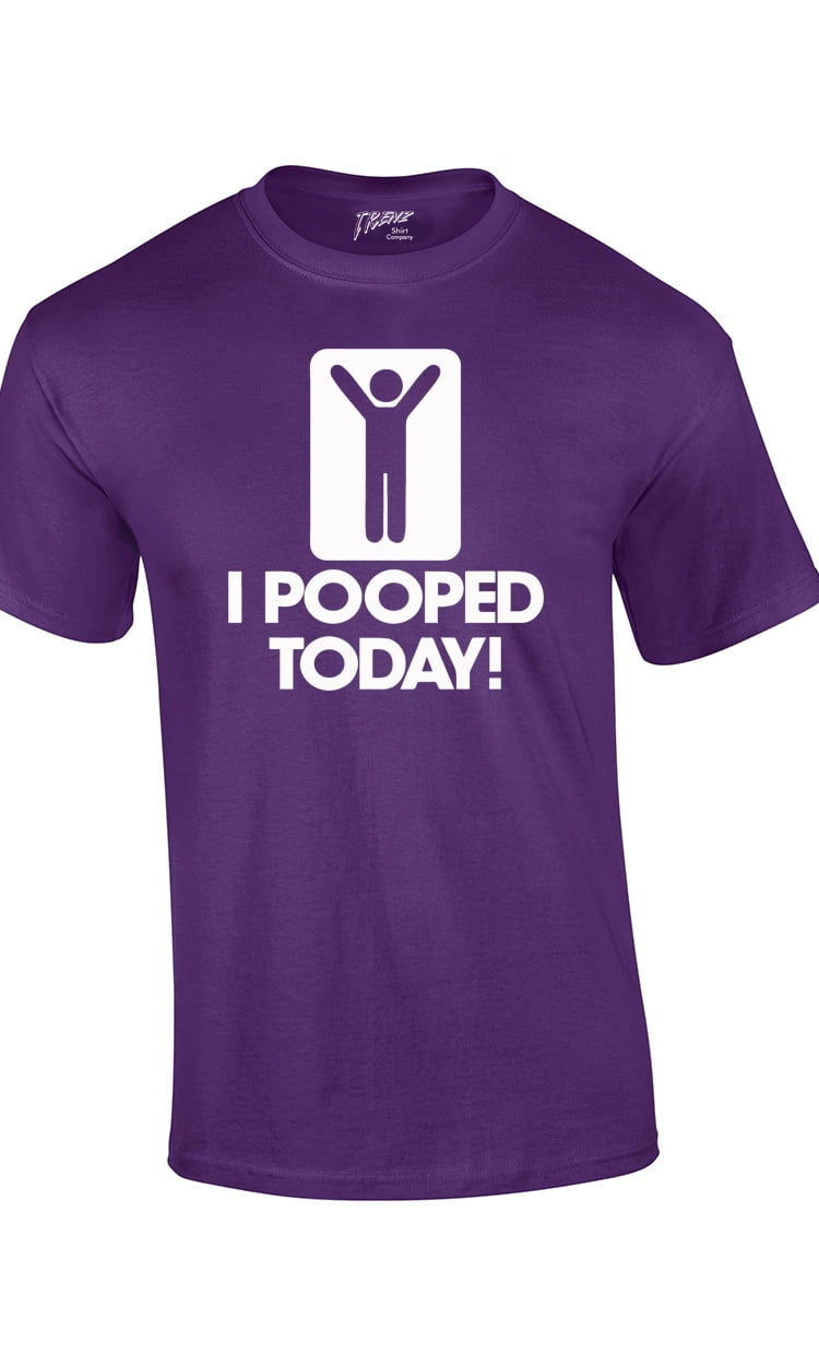 I Pooped Today T-shirt Funny Humorous Comic Stick Figure Sign Happy ! Short - Picture 108 of 126