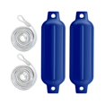 thumbnail image 3 of DYNWAVECA 2Pcs Boat Fenders Boat Bumpers 6mm x 1.5M Ropes Easy to Install Anti Collision Inflatable Fenders for Speedboats Pontoon Blue G0 White Rope, 3 of 10