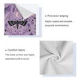 thumbnail image 4 of 3 Sizes of Towel Sets Including Bath Towel Hand Towel and Washcloth for Daily Use Purple Moths, 4 of 8