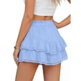 thumbnail image 2 of Sundazz Mini Skirts for Women Crochet Ruffle Tiered Skorts Cute Summer Skirts Flowy Shorts, XS-XL, 2 of 9