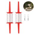 thumbnail image 1 of Greeniant Juego de cuerdas y rodillos para cometa de 150m, cable blanco para cometa, 27,5 kg, Cable para cometa con rodamiento, carrete para cometa, Ropa Deportiva, Zapatos Rojo Greeniant OD010407-01, 1 of 6
