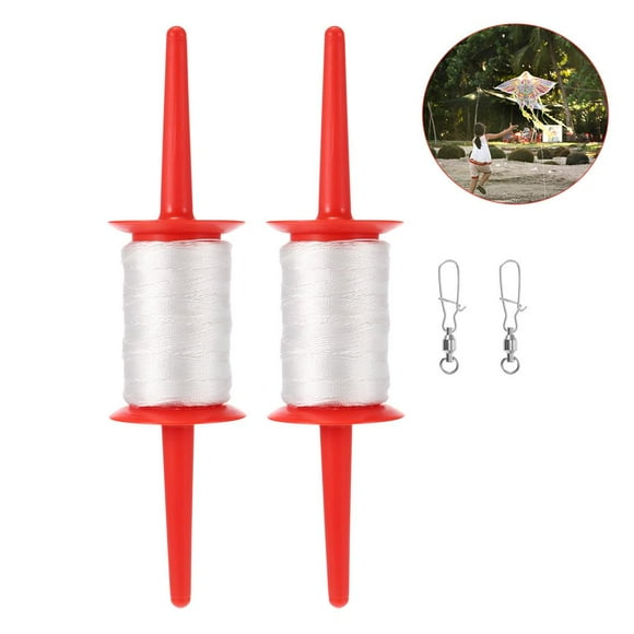 Greeniant Juego de cuerdas y rodillos para cometa de 150m, cable blanco para cometa, 27,5 kg, Cable para cometa con rodamiento, carrete para cometa, Ropa Deportiva, Zapatos Rojo Greeniant OD010407-01