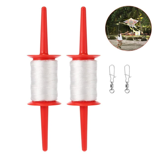 Greeniant Juego de cuerdas y rodillos para cometa de 150m, cable blanco para cometa, 27,5 kg, Cable para cometa con rodamiento, carrete para cometa, Ropa Deportiva, Zapatos Rojo Greeniant OD010407-01