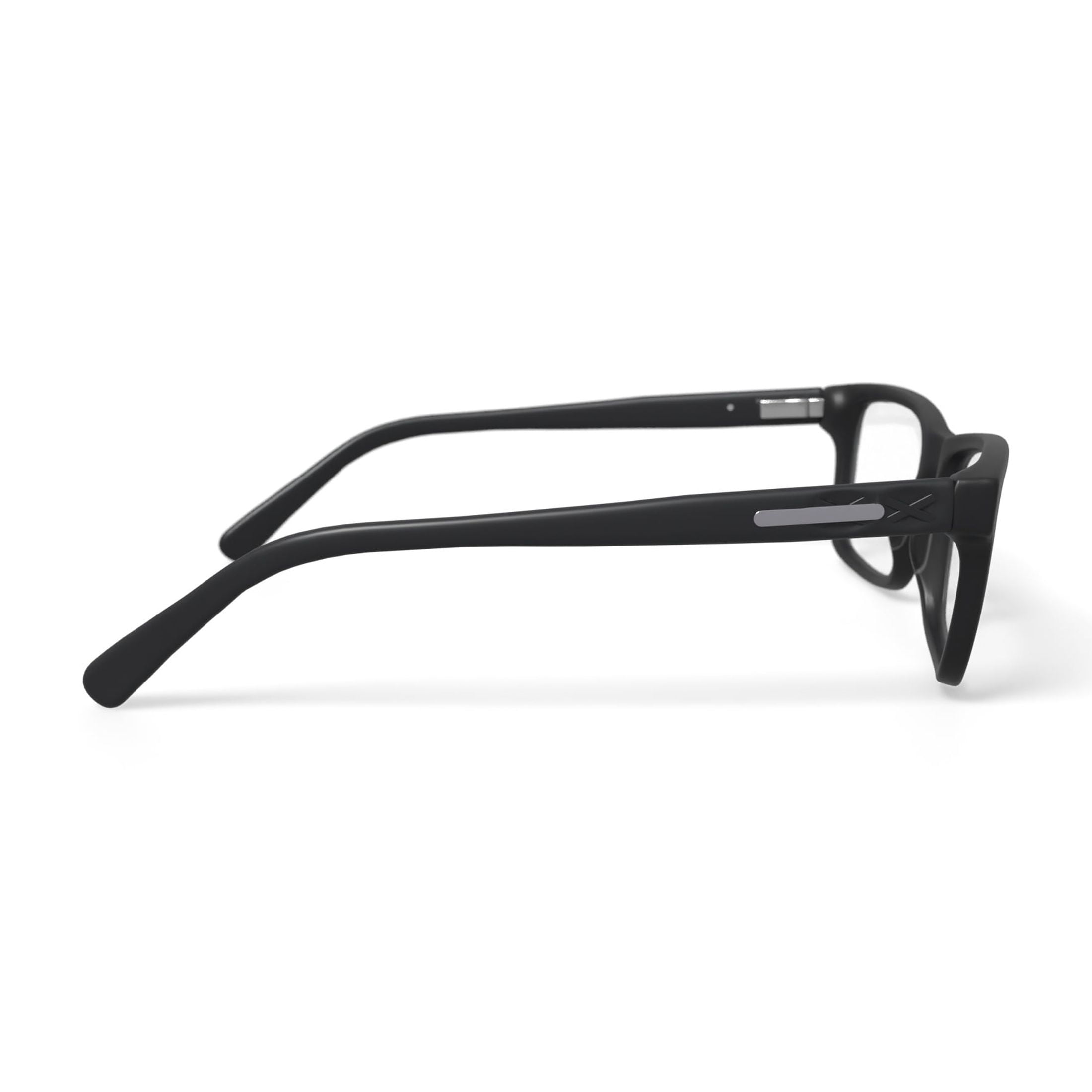 M America Men's MU114FBLK0053 Rectangular Prescription Eyeglasses with Case, Black