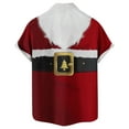 thumbnail image 3 of QATAINLAV Ugly Christmas T-Shirts for Men Button Lapel Hawaiian Shirt Funny Novelty Graphic Tees Tops Holiday Short Sleeve Bowling Shirt Red XL Vacation Sale, 3 of 4