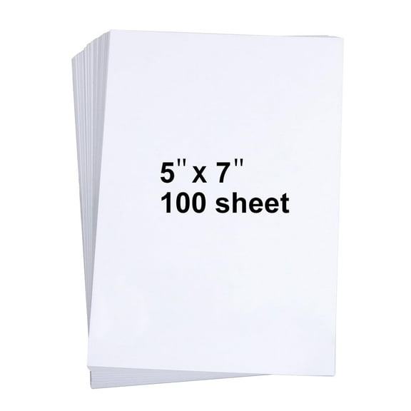 White Cardstock 5x7, 100 Pieces Heavyweight Cardstock Sheets, 74lb Cover 200 GSM Blank Invitation Paper, Greeting Cards Printable for Announcements, Postcards, Photos, Flash Cards, Business Cards