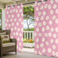 thumbnail image 5 of White Daisy Outdoor Curtains for Patio Waterproof, Flowers Pink Background Minimalist Modern Art Grommet Curtains for Porch Outside Privacy Drape for Gazebo Garden Pergola, 1 Panel, 54x95in, 5 of 9