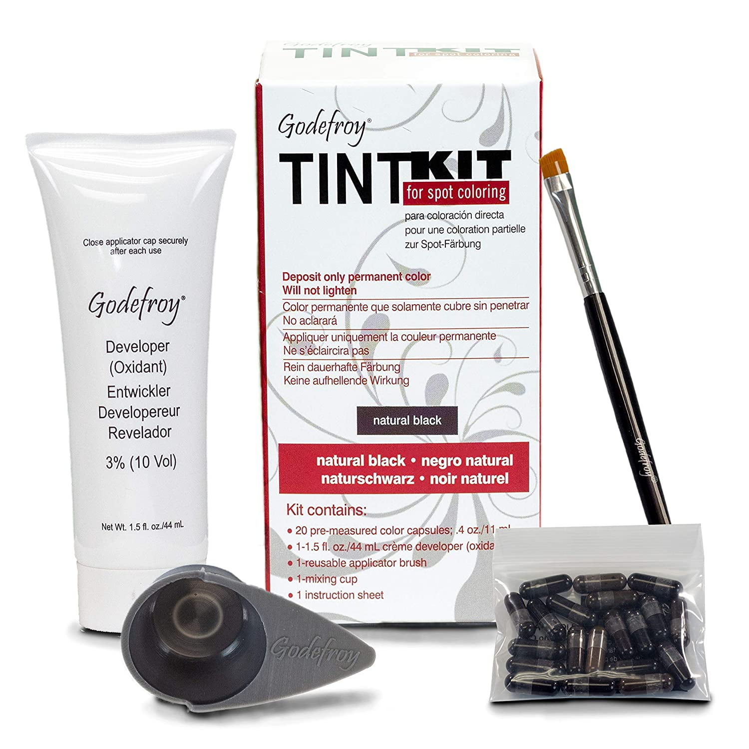 Godefroy Tint Kit 20 Applications NATURAL BLACK