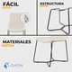 thumbnail image 4 of Sillas para Comedor Modernas Elegantes Set 2 piezas Beige GAON., 4 of 5