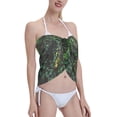 thumbnail image 4 of Kll Lush Foliage Green Plant Print Women'S Sarong Coverups Short Bathing Suit Wrap Skirt Beach Wrap Swimsuit Cover Ups, 4 of 7