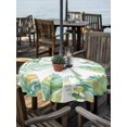 thumbnail image 2 of Outdoor Tablecloth with Umbrella Hole for Patio/Picnic/Party/Camping, Palm Leaves Waterproof Table Cloth Round Cover Washable, Watercolor Tropical Monstera Leaf Botanical Summer (Dia 54"), 2 of 8