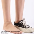thumbnail image 6 of 5 Pairs Lightweight Breathable Ankle Socks Nonslip Top Super Thin Sheer Low Cut Boat Socks Nylon Stockings For Women, 6 of 8