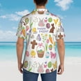 thumbnail image 6 of Easygdp Happy Easter1 Men's Hawaiian Shirts Print Lapel Short Sleeve for Beach, vacation, party, casual occasions - 3X-Large, 6 of 9