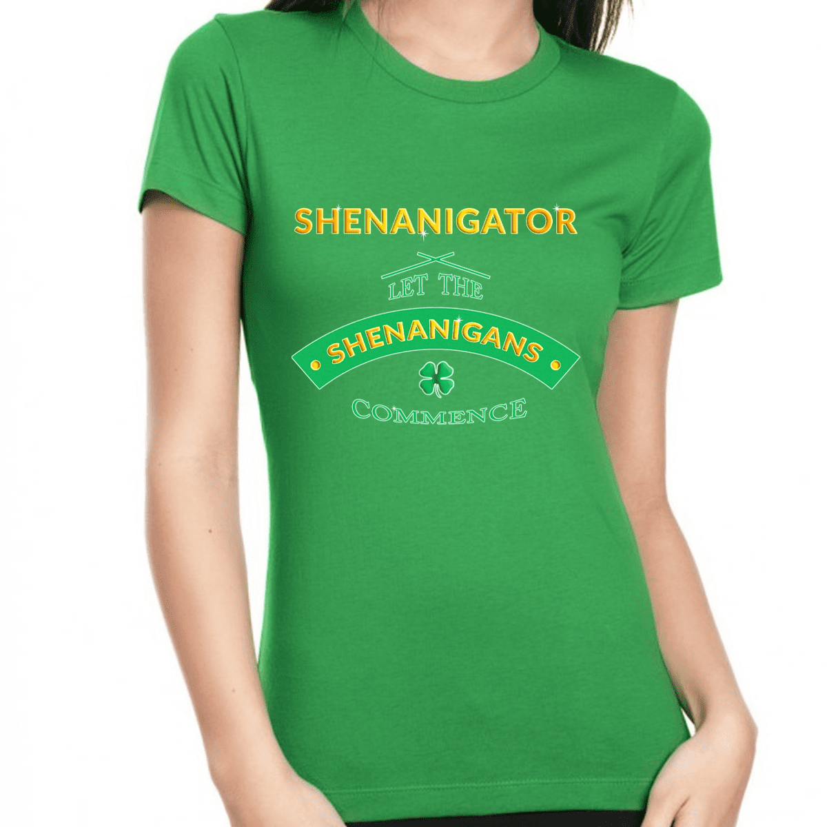 LET THE SHENANIGANS BEGIN Ladies Organic T-Shirt Irish Ireland St Patricks Day