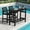 Black, variant on SERWALL 41" Outdoor Bar Table, HDPE All Weather Adirondack Outdoor Bar Height Table, Black