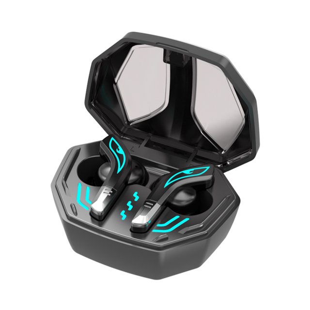 Auriculares inalámbricos BT Auriculares BT 5.1 Auriculares estéreo a prueba de agua Auriculares con Abanopi Negro